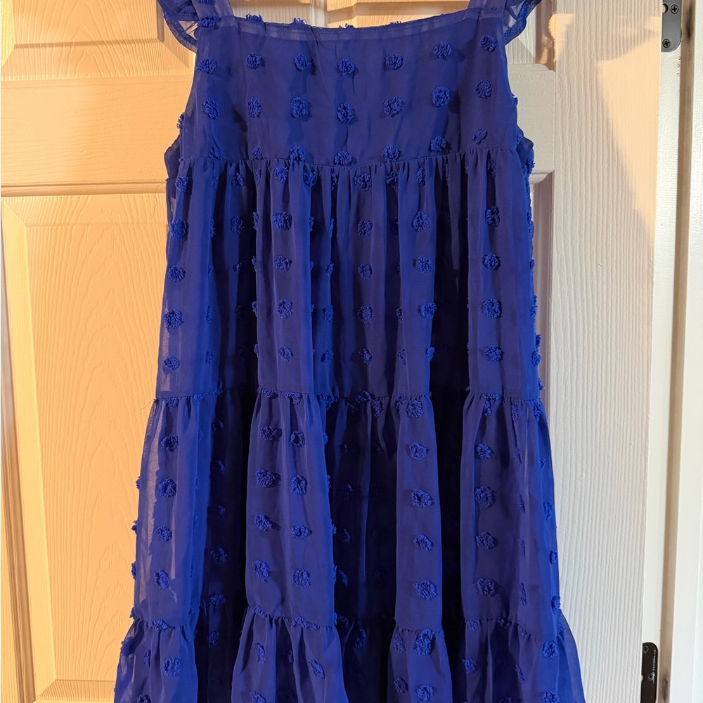 Impressions Royal Blue Textured Dress
